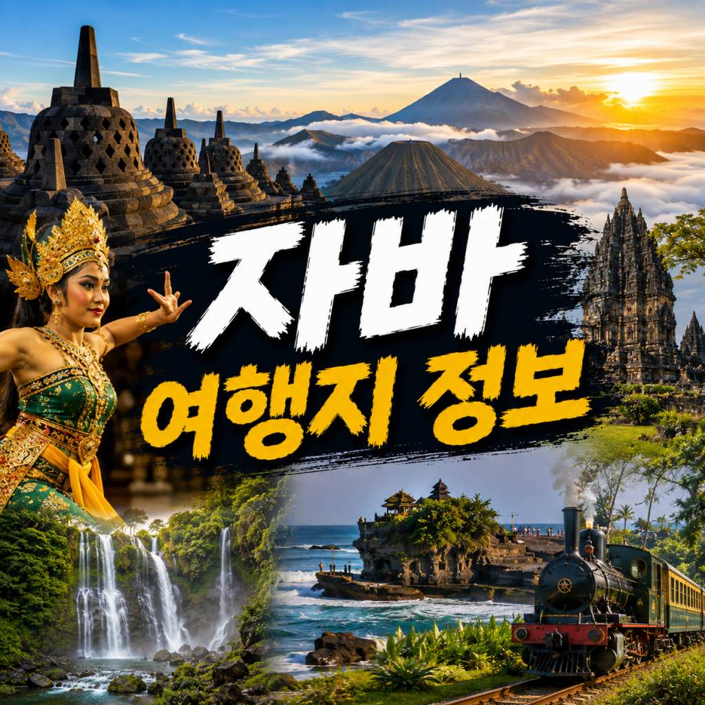 자바 여행지 정보 브로모 카와이젠 보로부두르 프람바난 뚬빡세우 관광지 안내